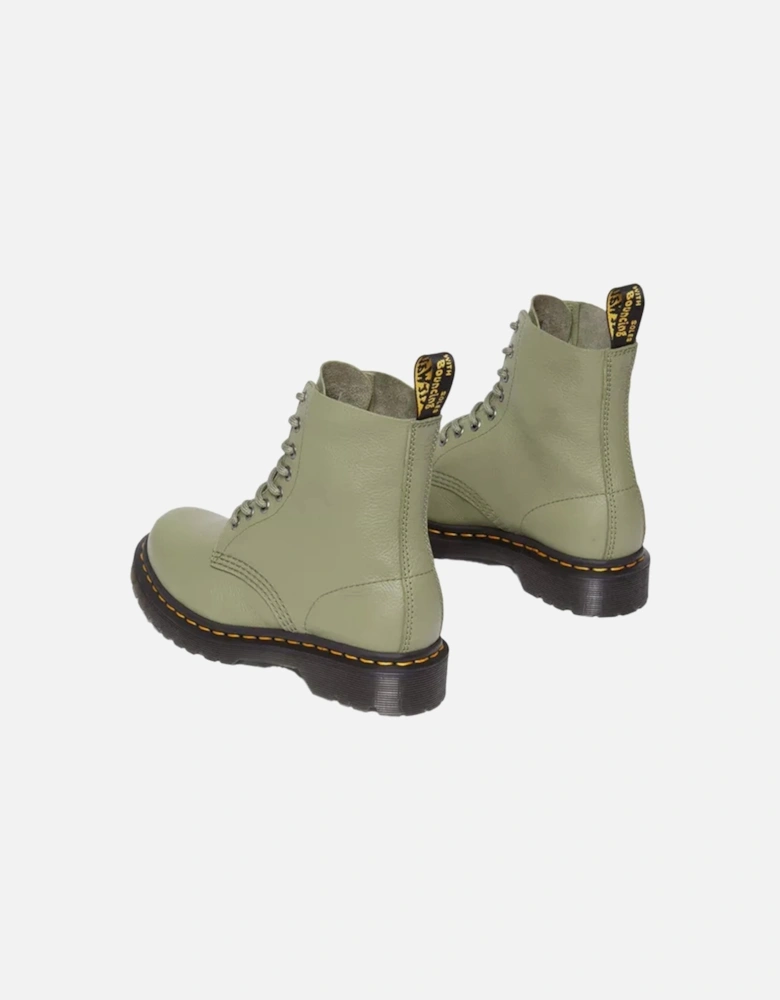 Dr. Martens Womens 1460 Pascal Virginia Leather Boots (Olive)