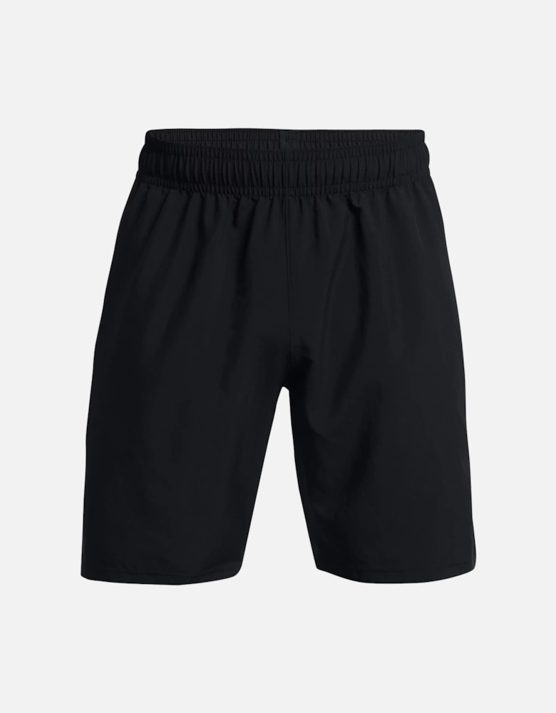 Mens Tech Woven Wordmark Shorts (Black/White)