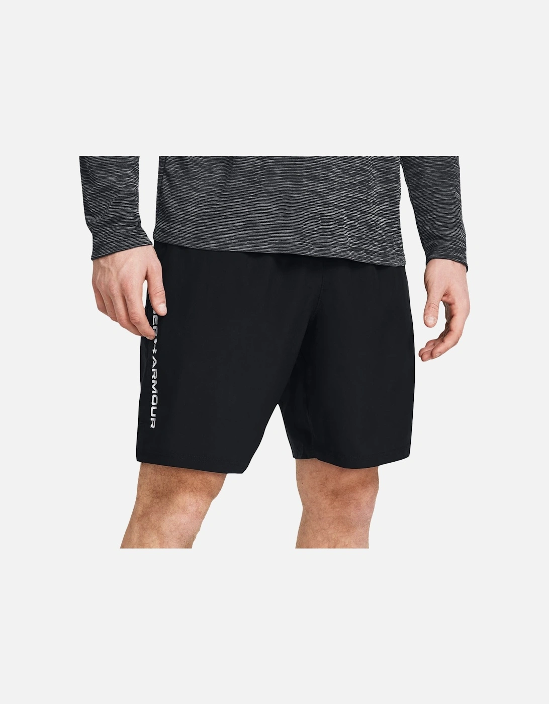 Mens Tech Woven Wordmark Shorts (Black/White)