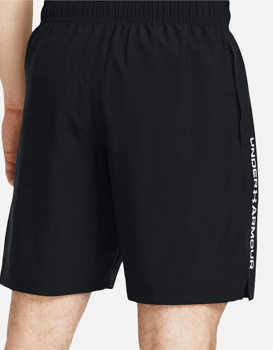 Mens Tech Woven Wordmark Shorts (Black/White)