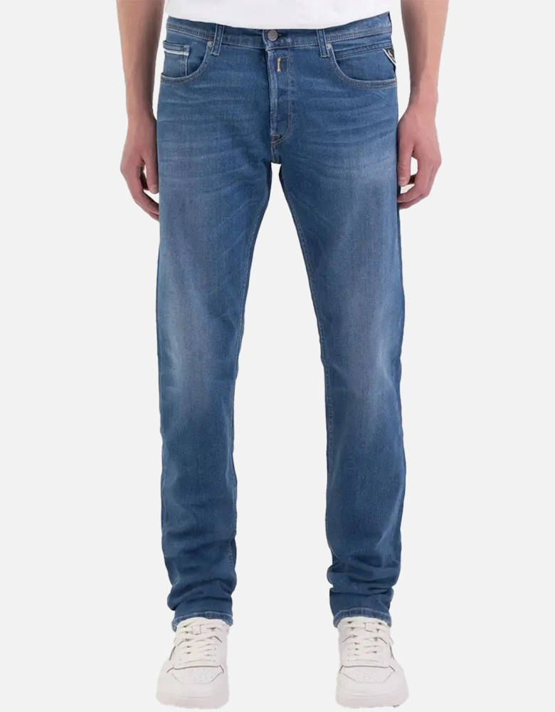 Mens Grover Straight Fit Jeans (Blue)