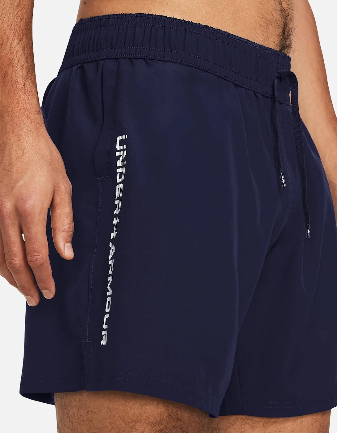 Mens Tech Woven Wordmark Shorts (Navy), 7 of 6