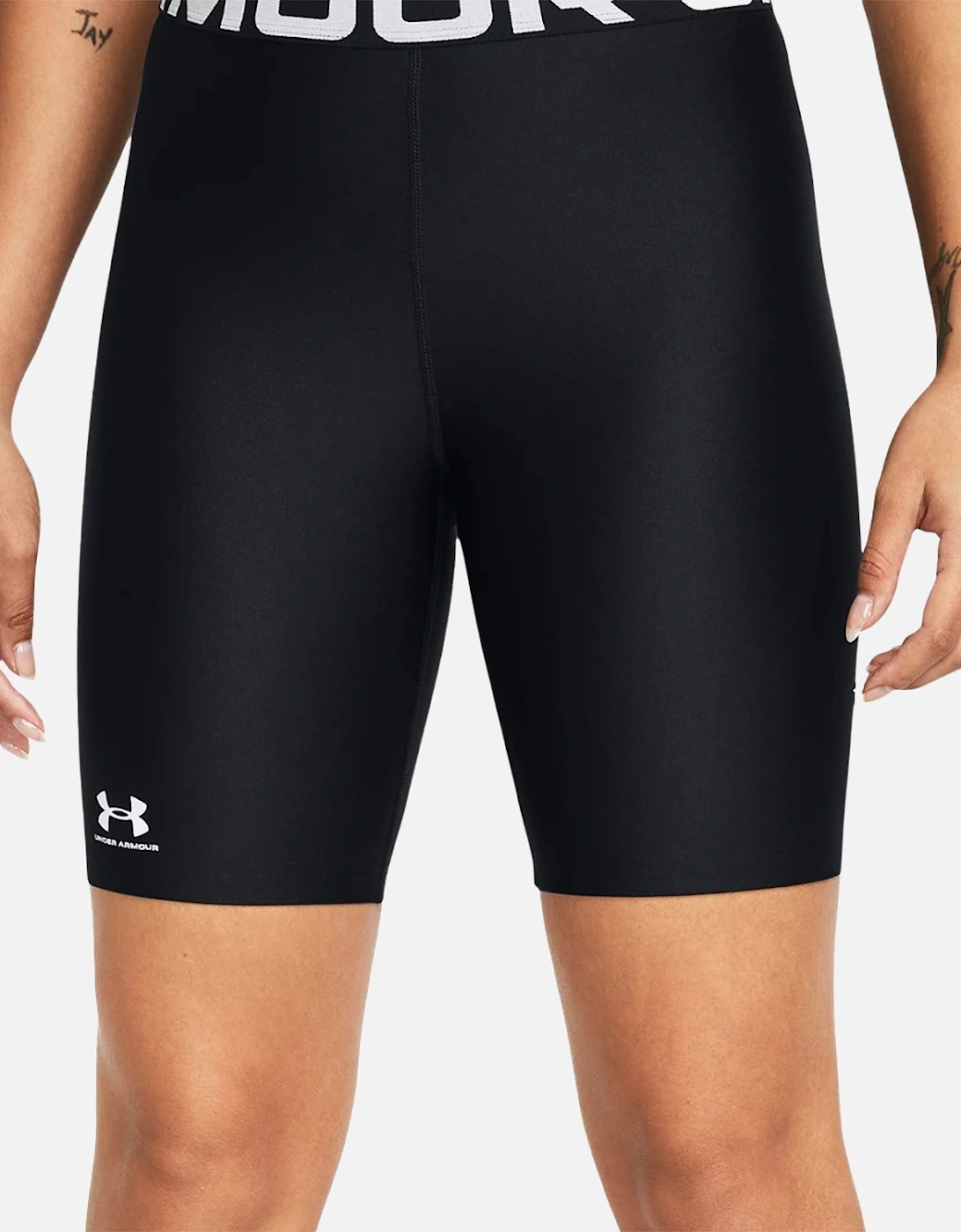Womens Heat Gear 8" Shorts (Black)