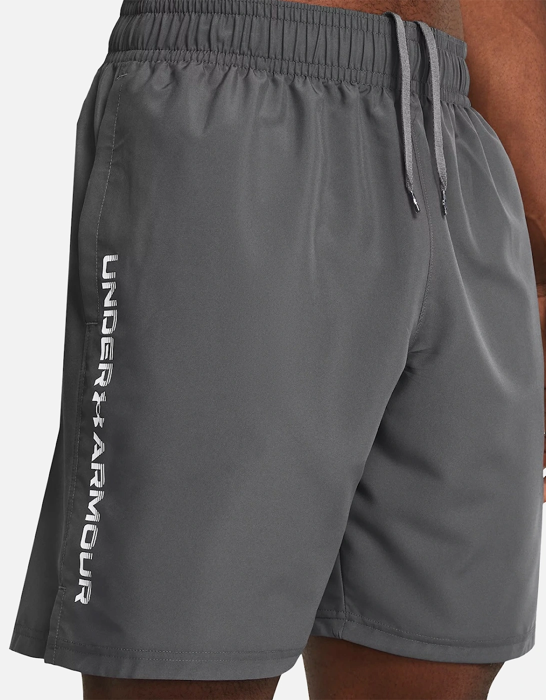 Mens Tech Woven Wordmark Shorts (Dark Grey), 7 of 6