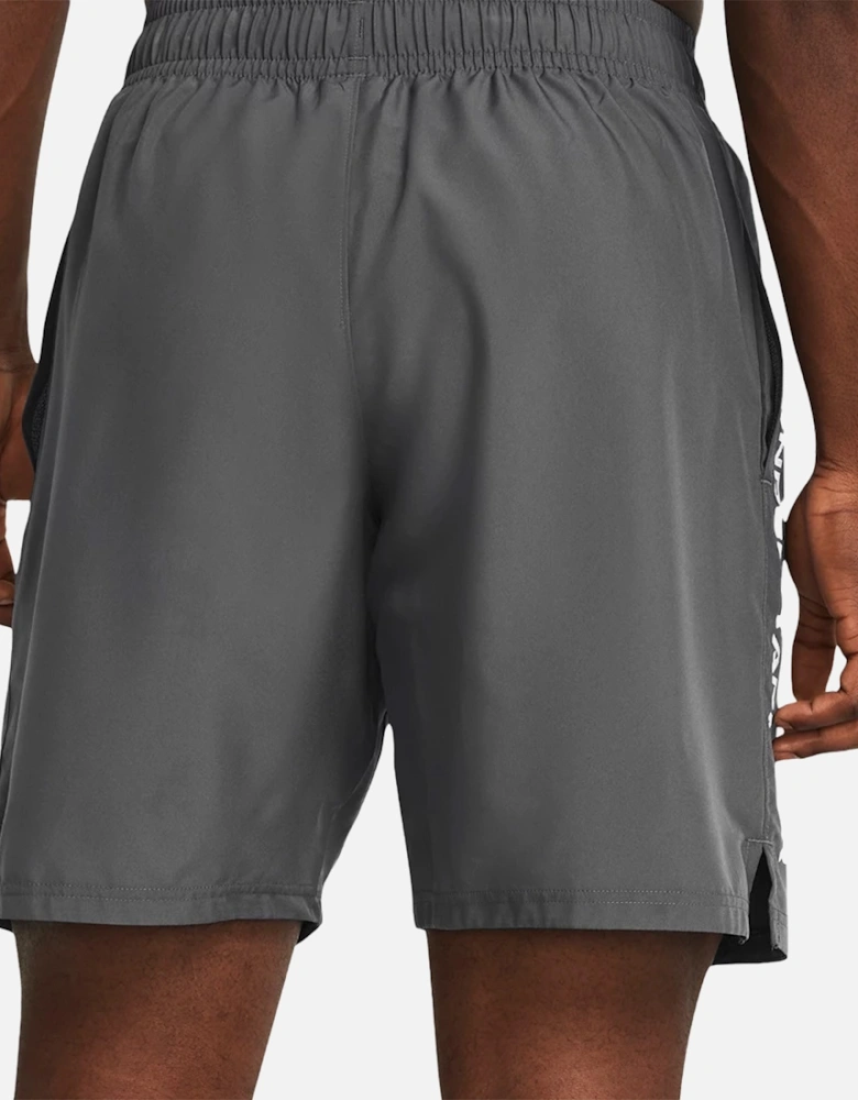 Mens Tech Woven Wordmark Shorts (Dark Grey)