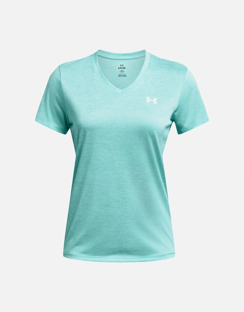 Womens Tech Twist V-Neck T-Shirt (Turquoise)