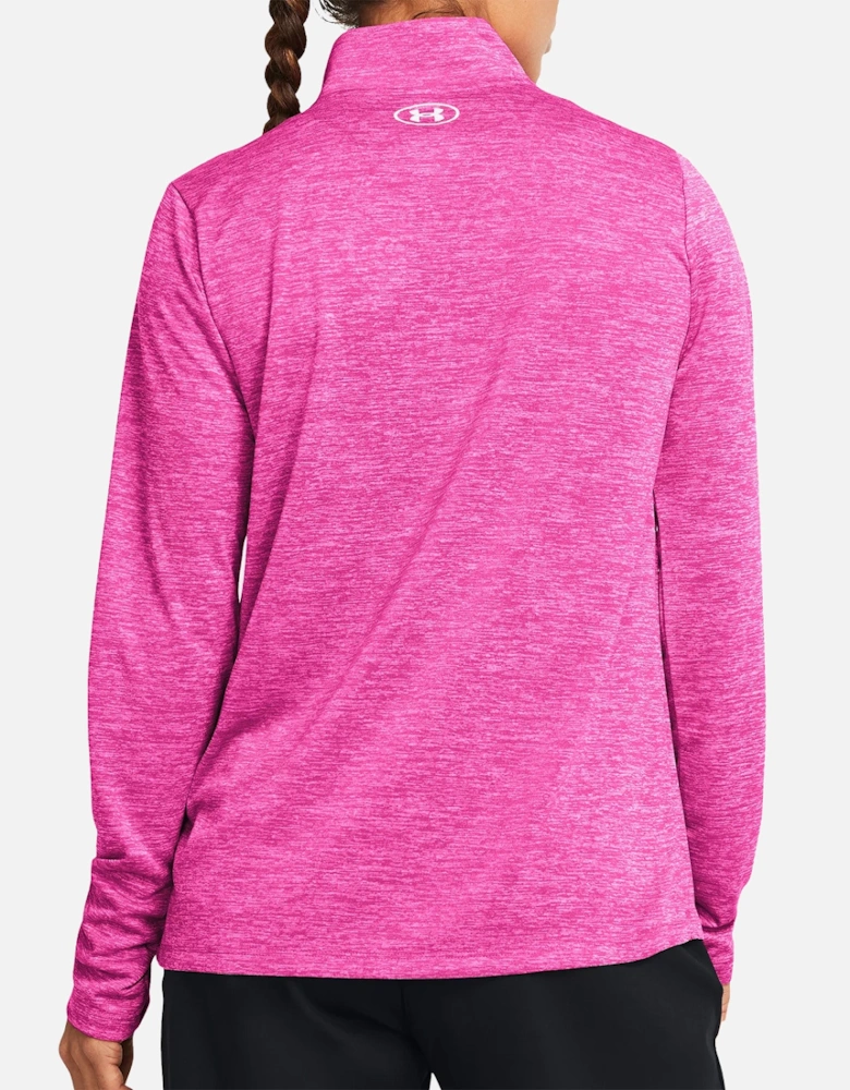 Womens Tech Twist 1/2 Zip Sweatshirt (Pink)