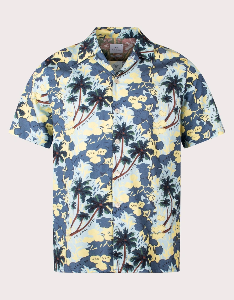 Relaxed Fit Short Sleeve Floral Print Shirt