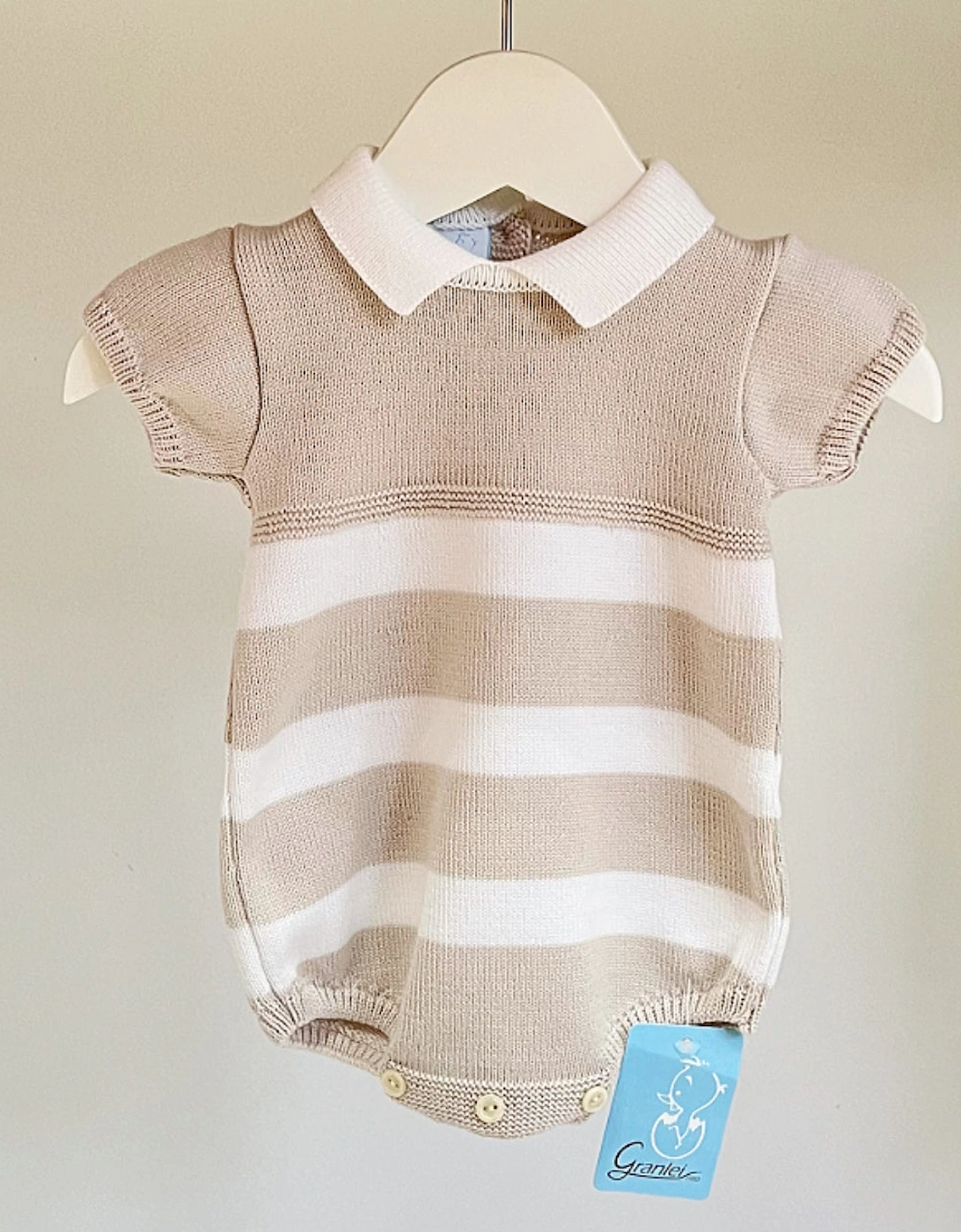 Beige Knit Romper, 6 of 5