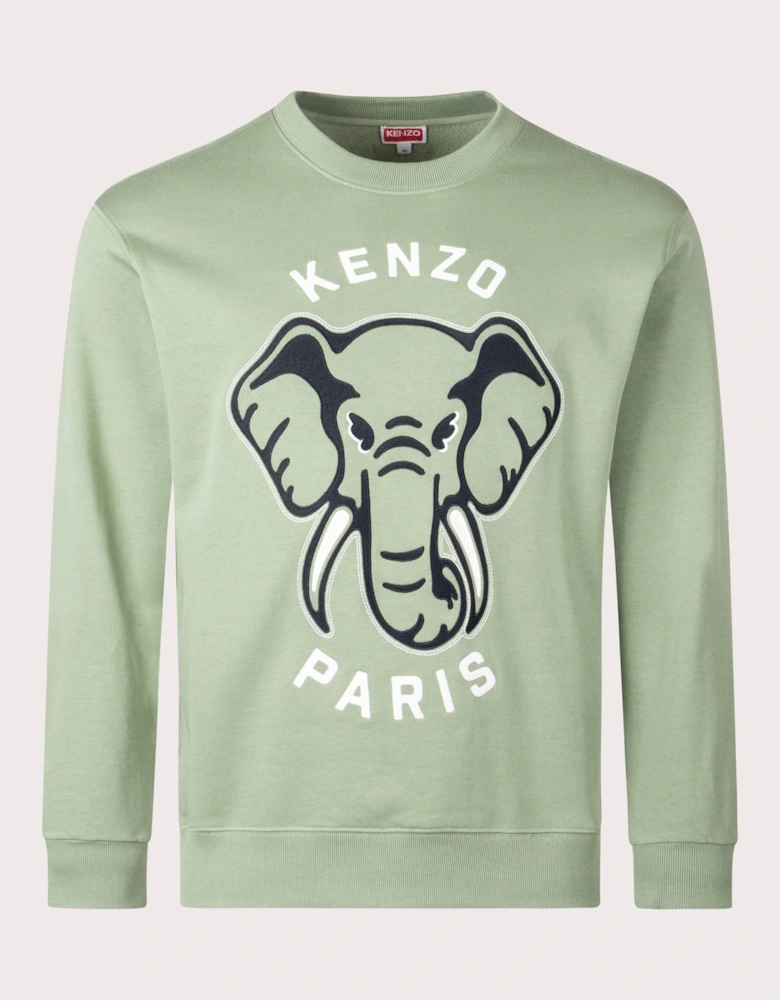 Elephant Embroidered Sweatshirt
