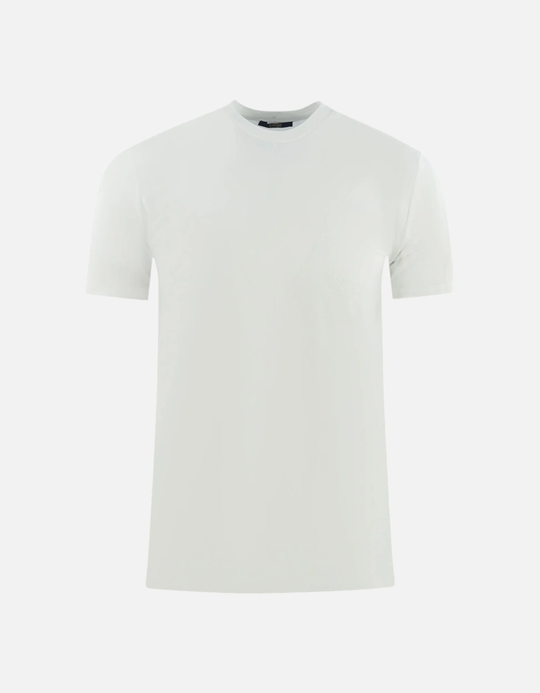 Brand Logo on Collar White Underwear T-Shirt