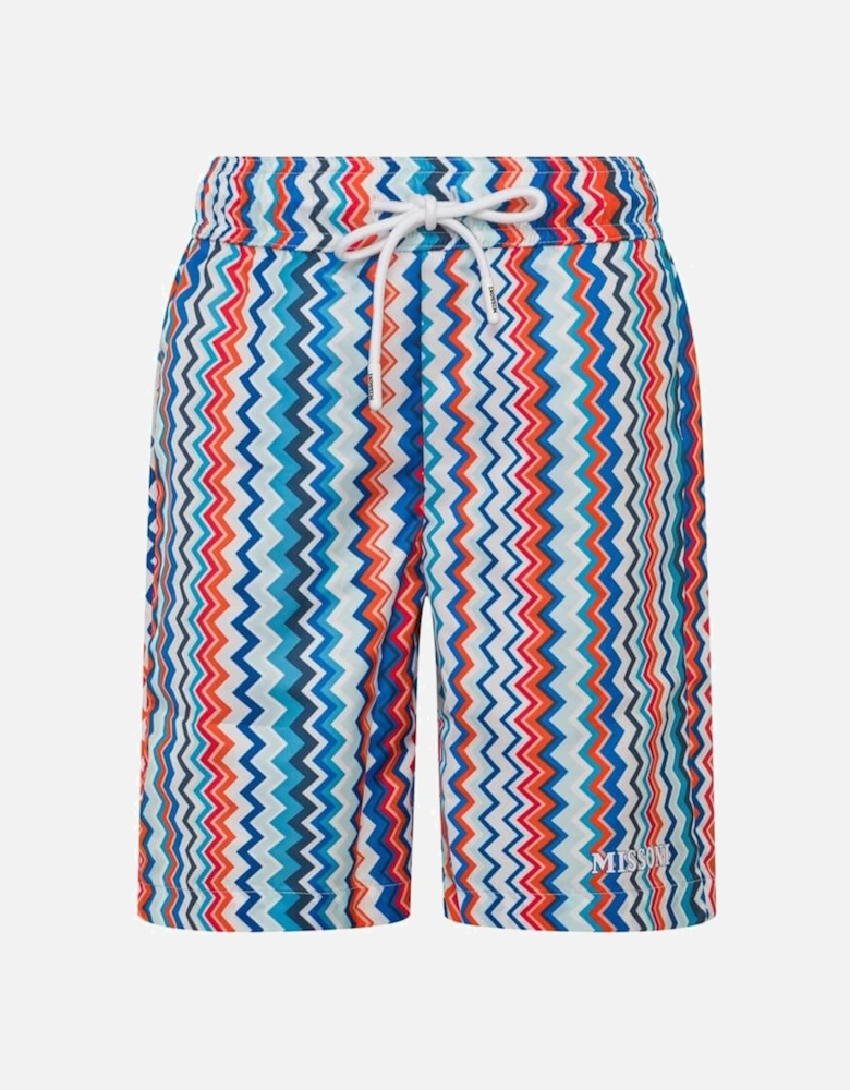 Boys Red & Blue Swim Shorts