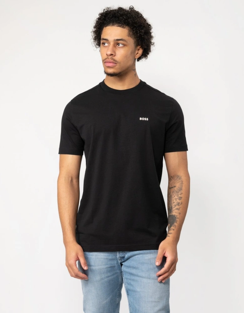BOSS Green Tee Mens Stretch Cotton T-Shirt with Contrast Logo