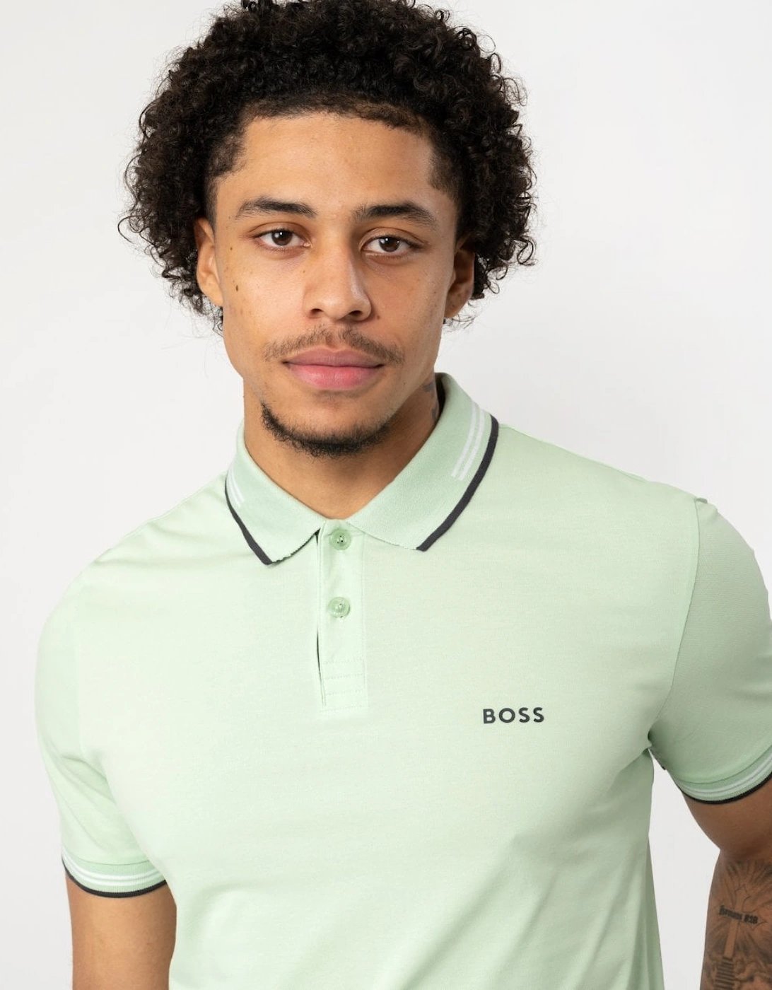 BOSS Green Paul Mens Short Sleeve Polo Shirt With Contrast Tipping