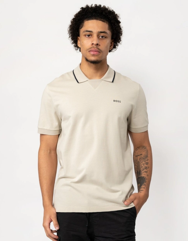 BOSS Green Palle Mens Short Sleeve Polo Shirt With Contrast Tipped Collar