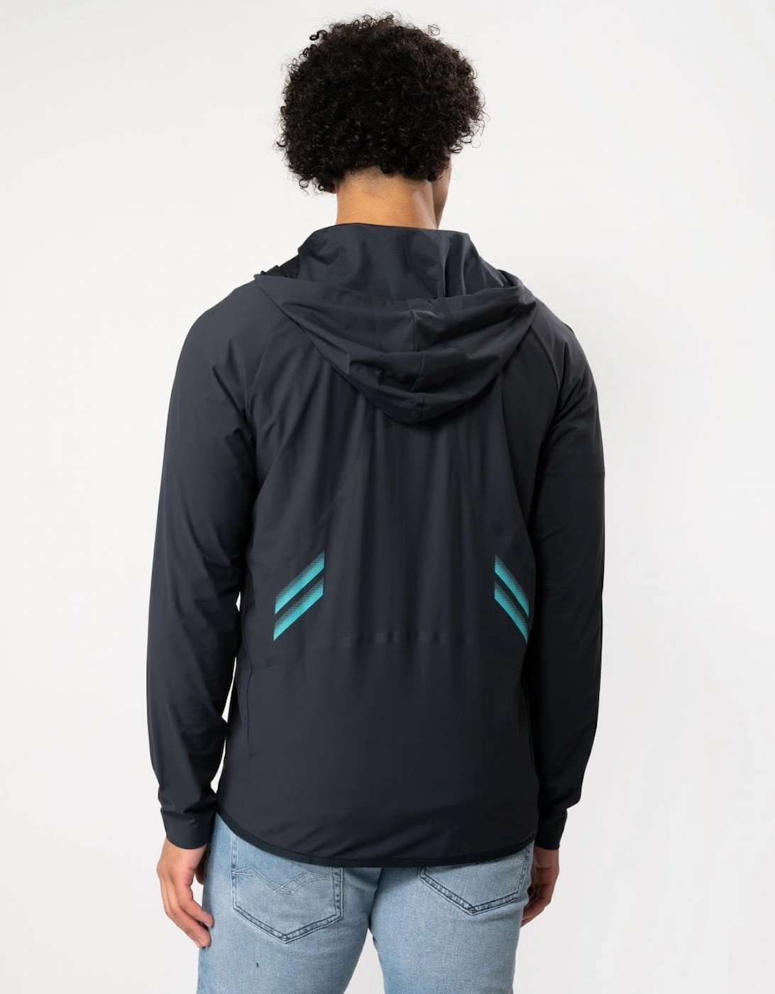 BOSS Green Sicon Active 1 Mens Zip-Up Hoodie with Decorative Reflective Details