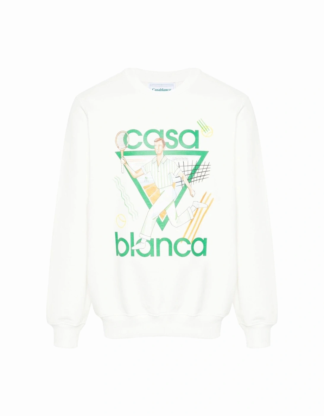 Le Jeu Printed Cotton Sweatshirt in White, 6 of 5