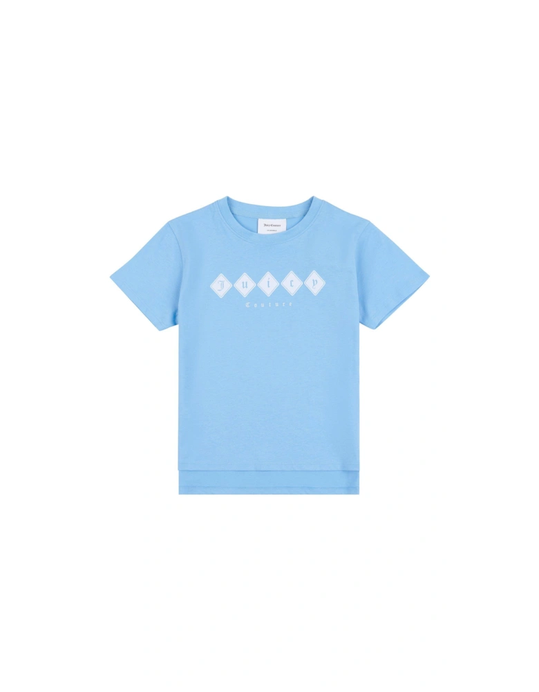 Girls Tonal Short Sleeve T-shirt - Della Robbia Blue