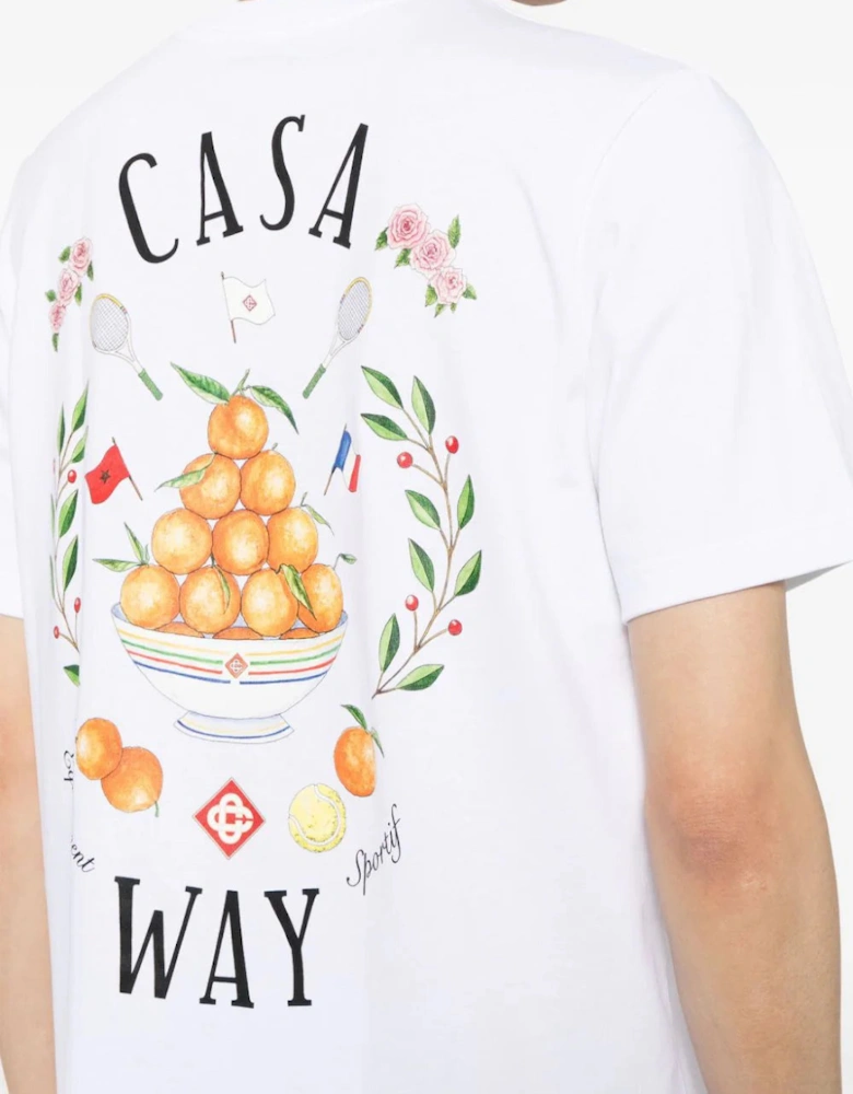 Casa Way Bowl of Oranges T-Shirt in White