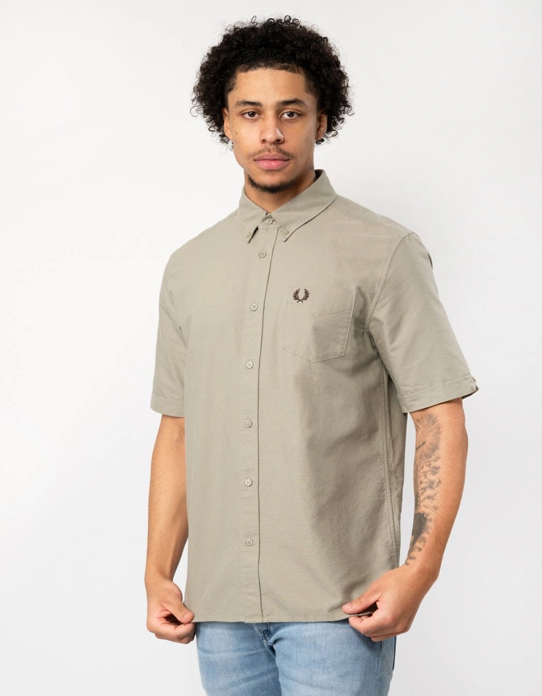 Mens Short Sleeve Oxford Shirt