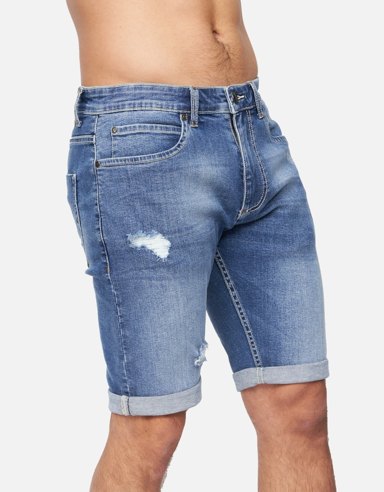 Mens Riptrey Abraised Denim Shorts