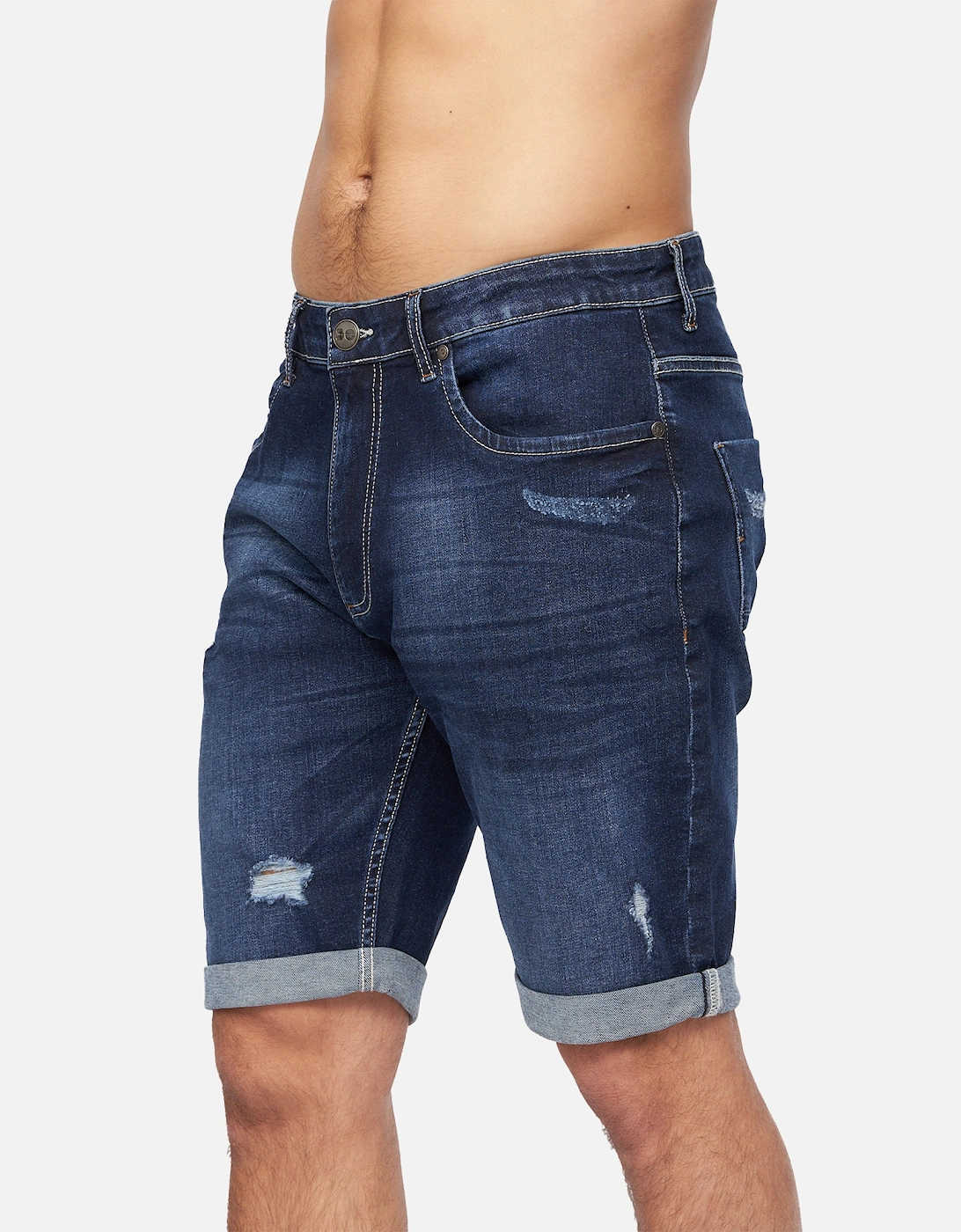 Mens Riptrey Abraised Denim Shorts