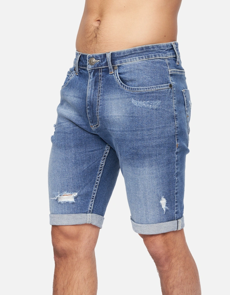 Mens Riptrey Abraised Denim Shorts