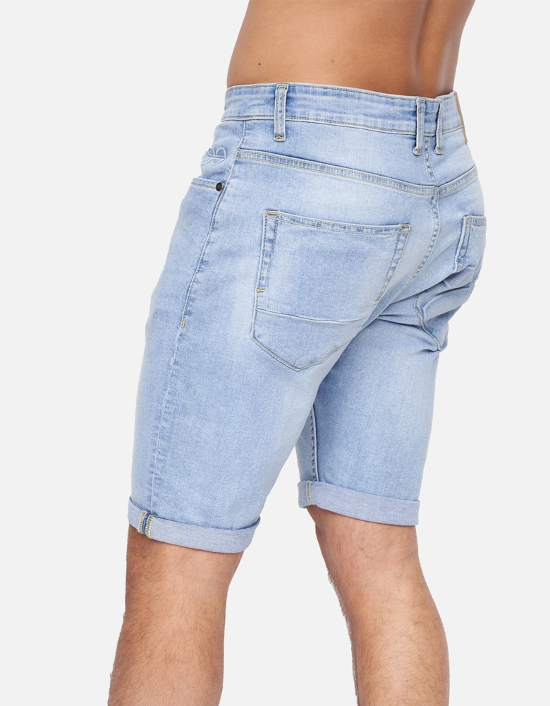 Mens Tonwin Denim Embossed Shorts