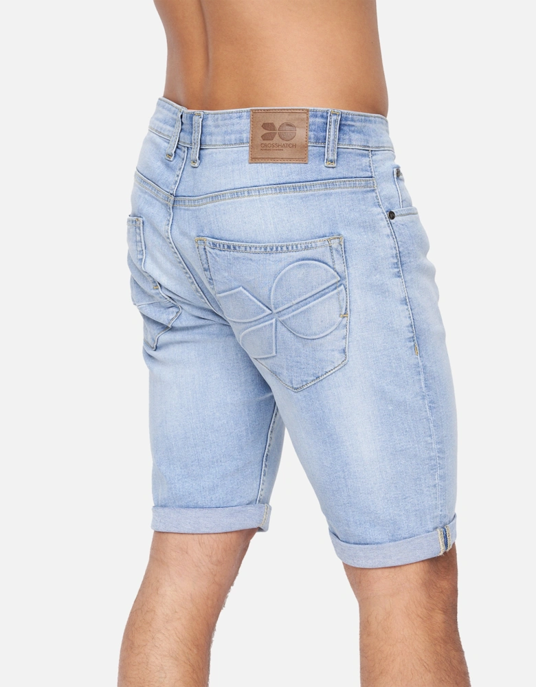 Mens Tonwin Denim Embossed Shorts