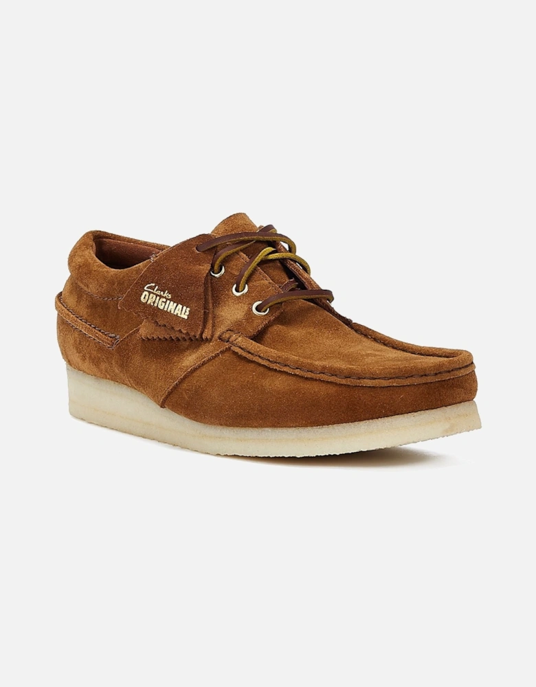 Originals Wallabee Boat Suede Men's Cola Lace-Up Shoes