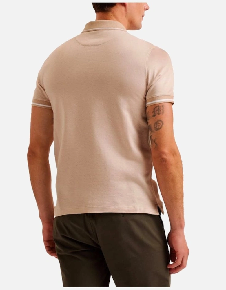 Helta Jersey Polo Shirt Taupe