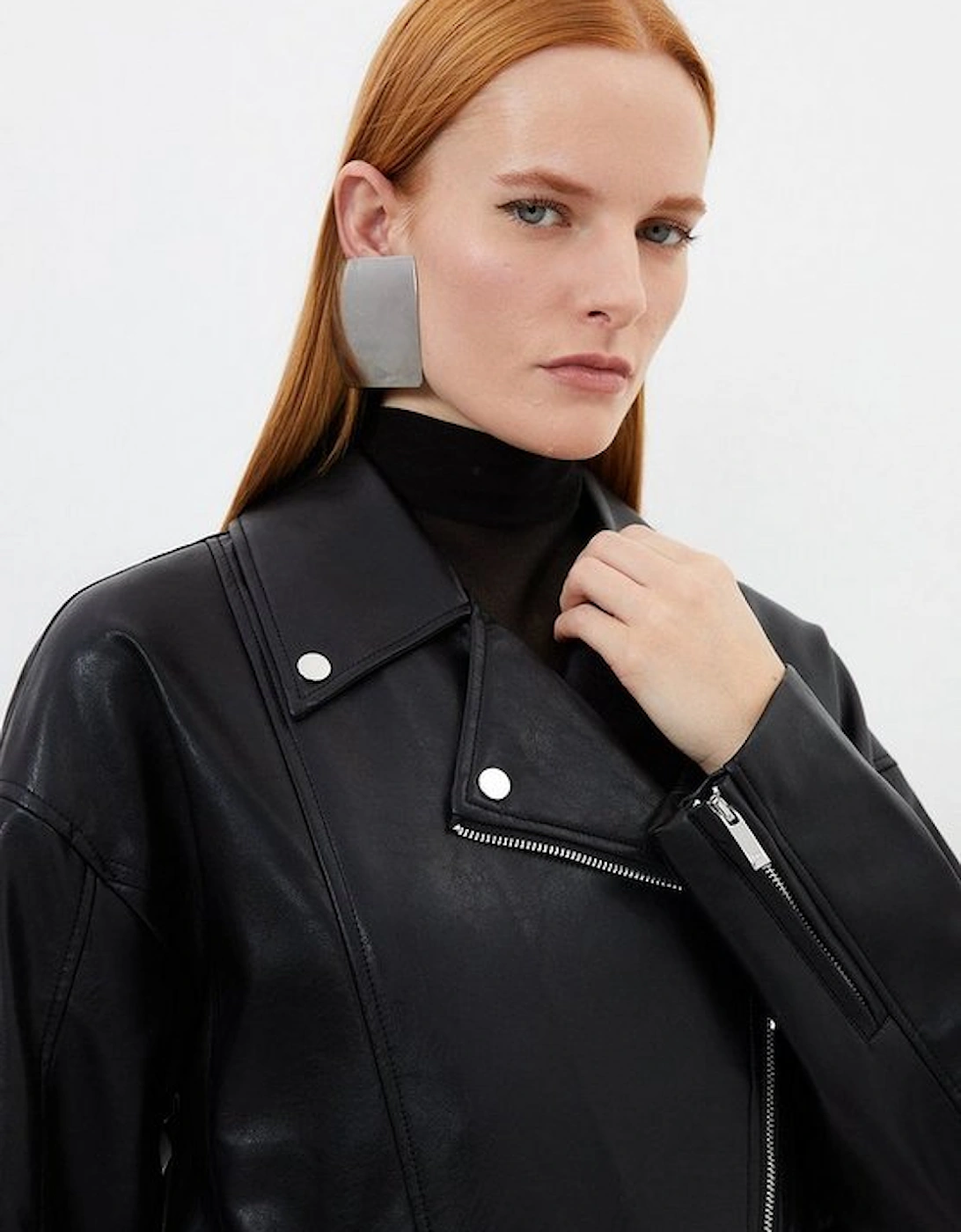 Faux Leather Biker Jacket