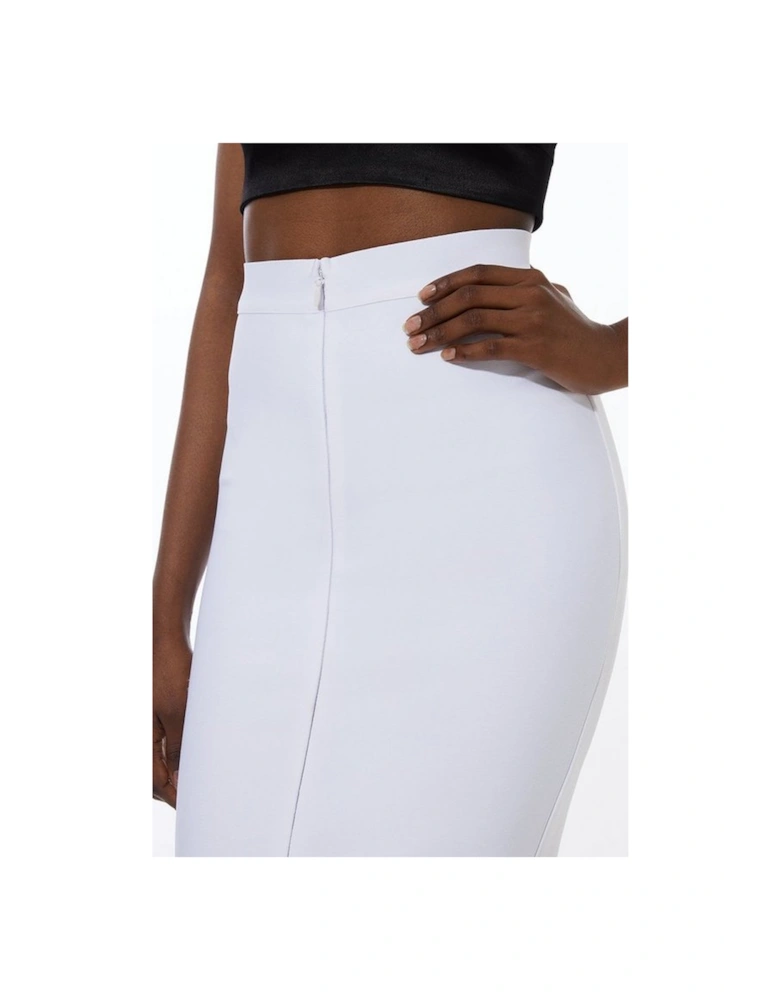 Bandage Figure Form Zip Detail Knit Pencil Skirt