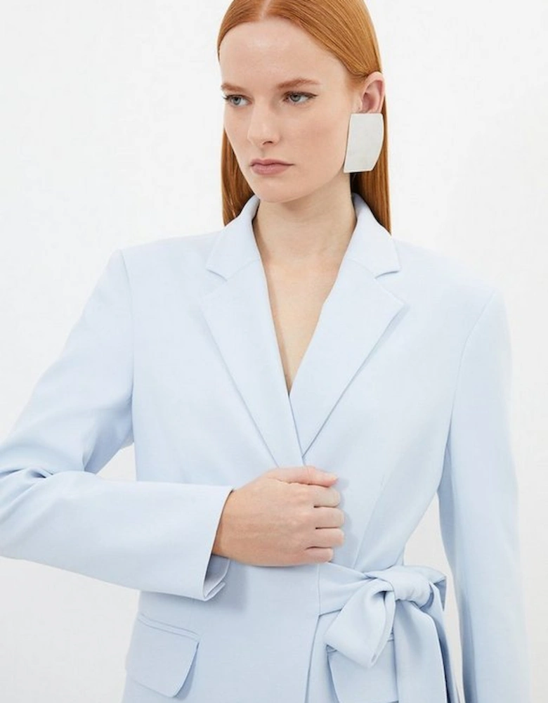 Compact Stretch Single Breasted Tailored Blazer