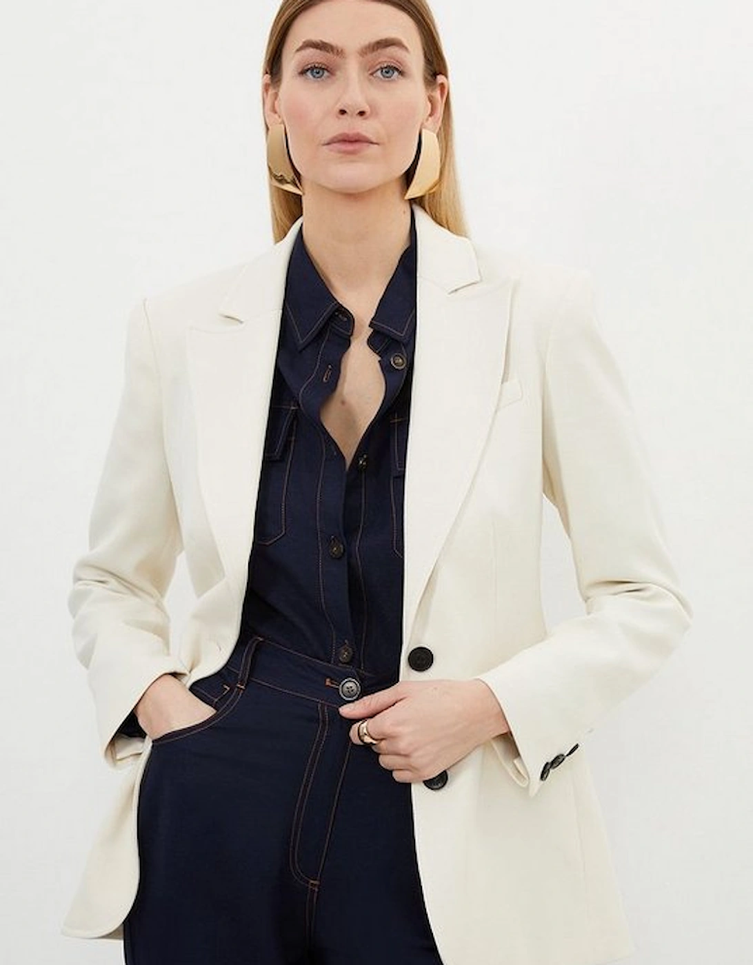 Relaxed Tailored Single Breasted Blazer, 5 of 4