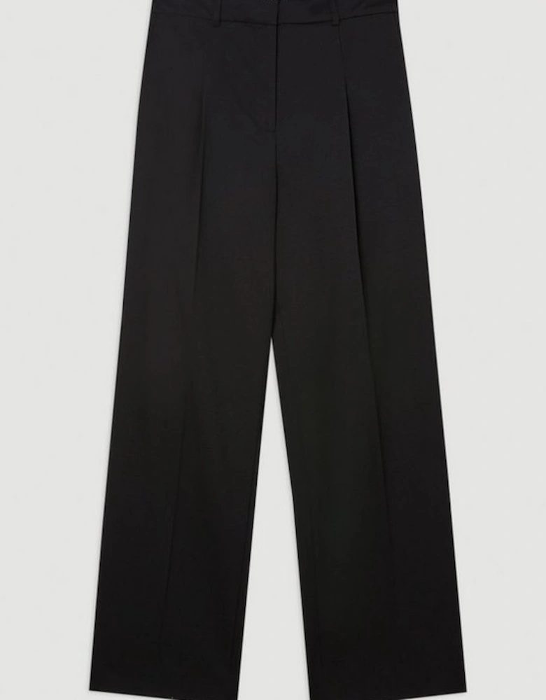 Tailored Premium Twill Wide Leg Trousers