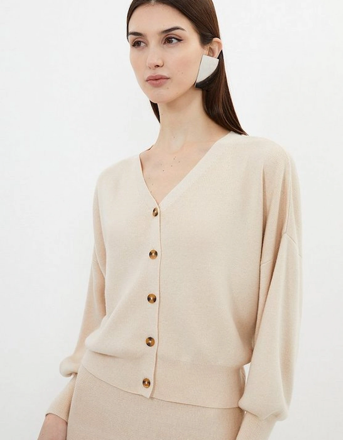 Premium Wool Button Through Knit Cardi