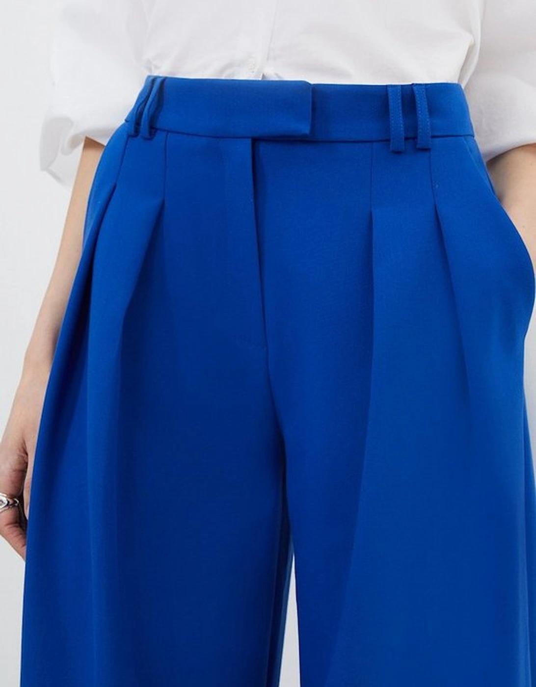 Petite Clean Tailored Pleated Wide Leg Trousers