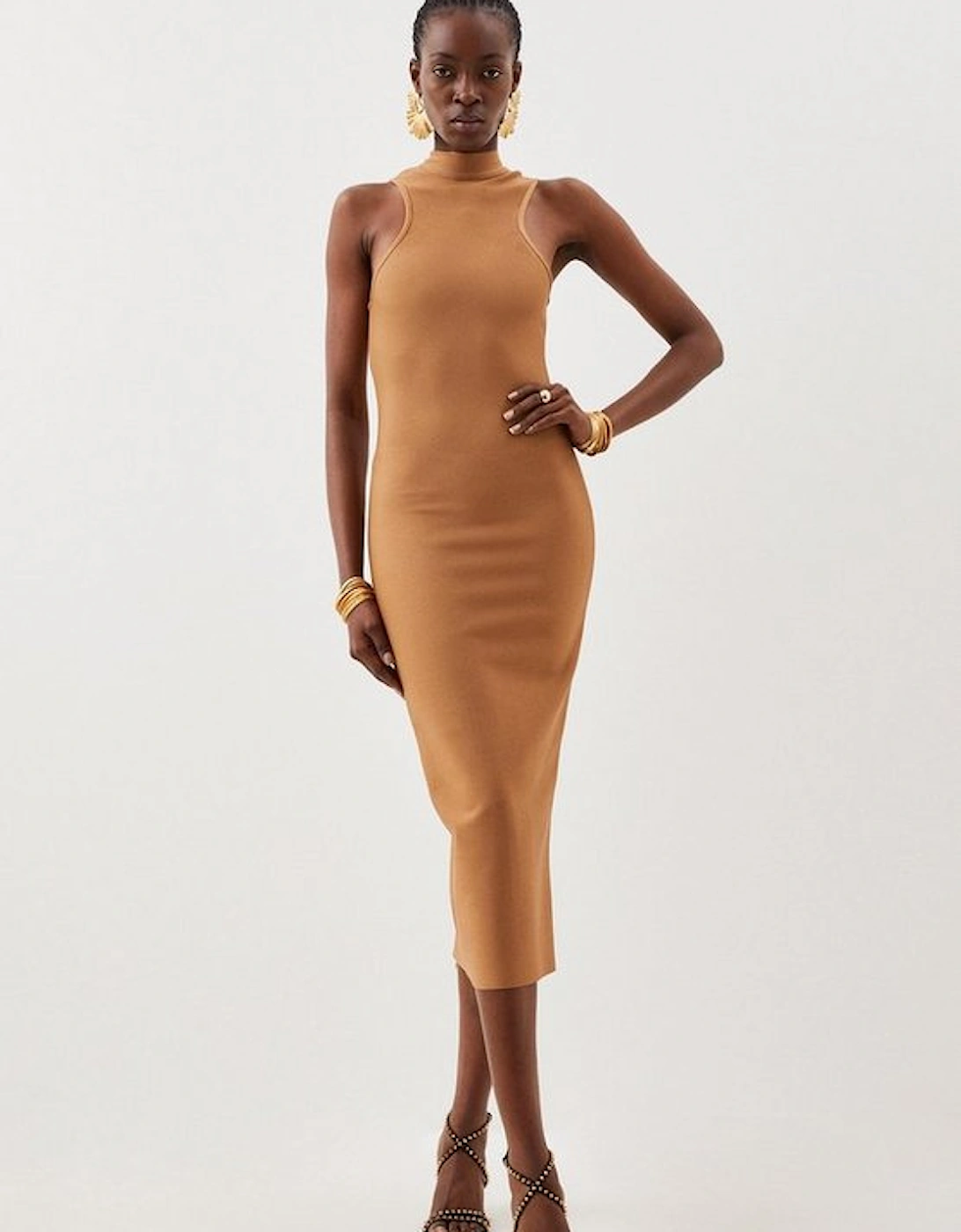 Tall Figure Form Bandage Sleeveless Midaxi Dress, 5 of 4