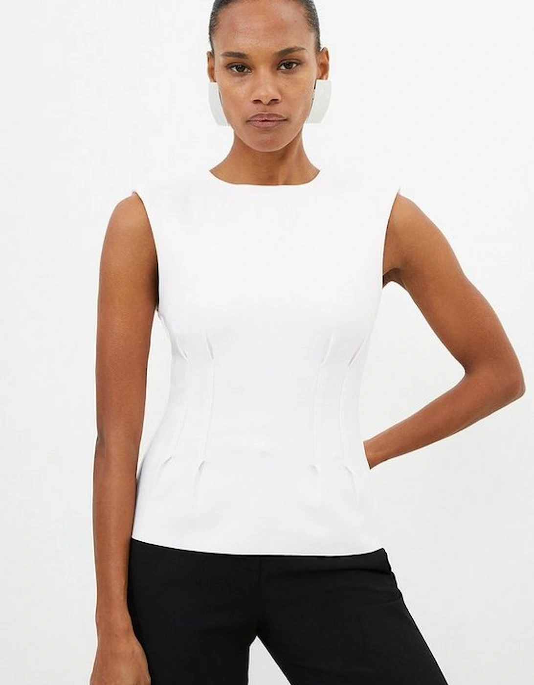 Bandage Figure Form Pintuck Knit Top, 5 of 4
