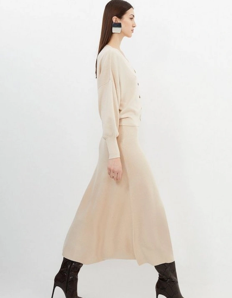Premium Wool Knit Midaxi Skirt