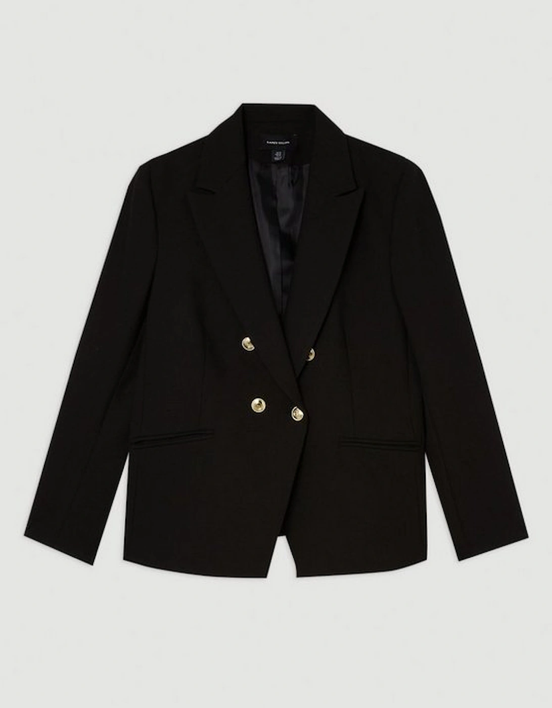 Plus Size Tailored Button Military Blazer