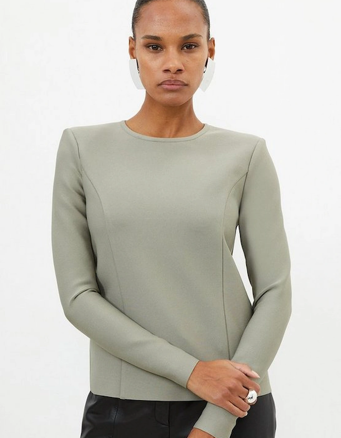 Relaxed Structured Knit Bandage Top, 5 of 4