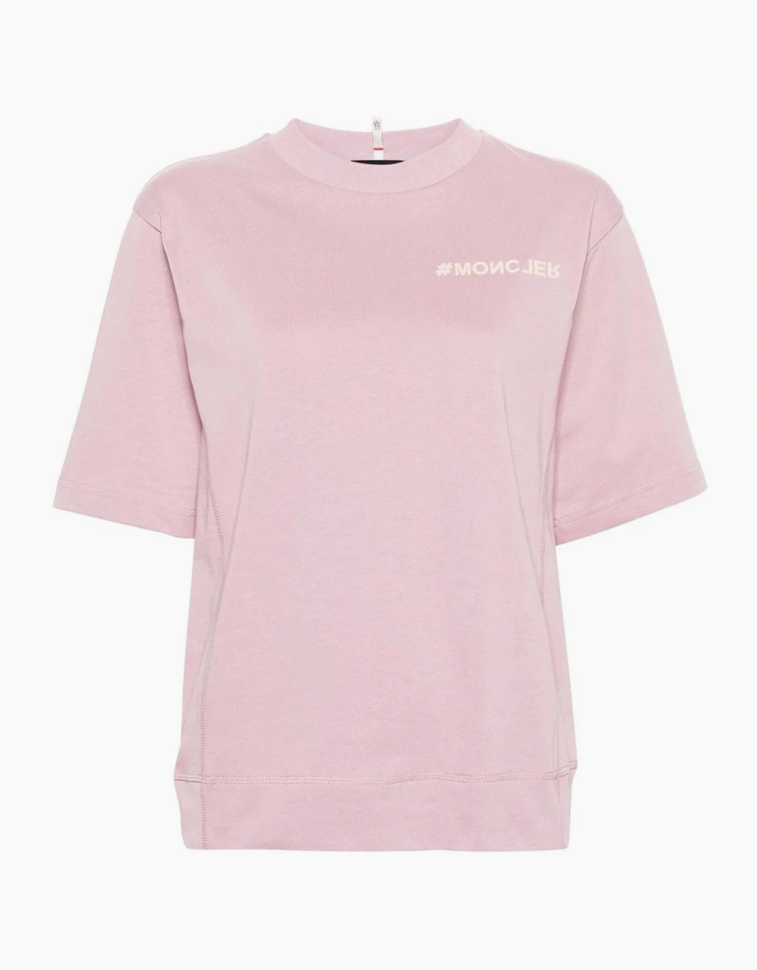 Moncler Women's Womens Branded Cotton T-shirt Purple - Pink - Size: 10/8