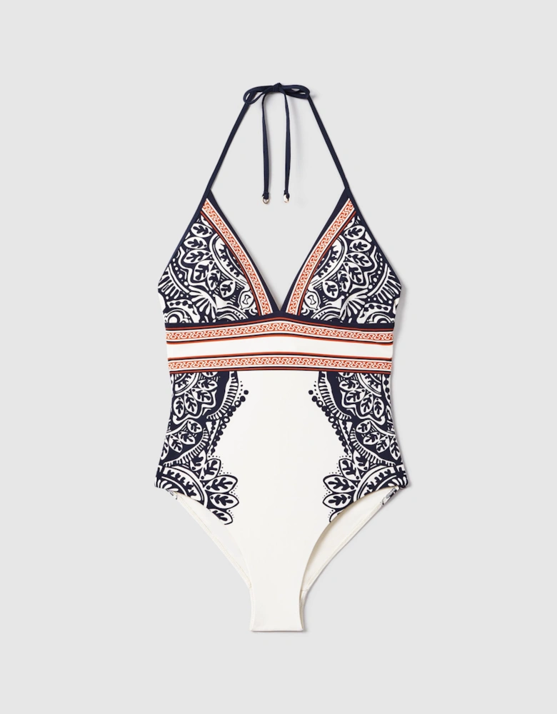 Printed Tie Back Swimsuit