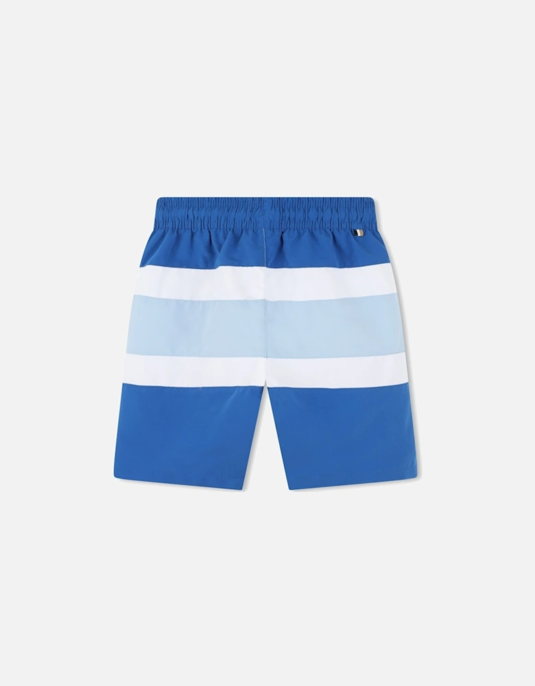 BOYS BLUE & WHITE SWIM SHORTS