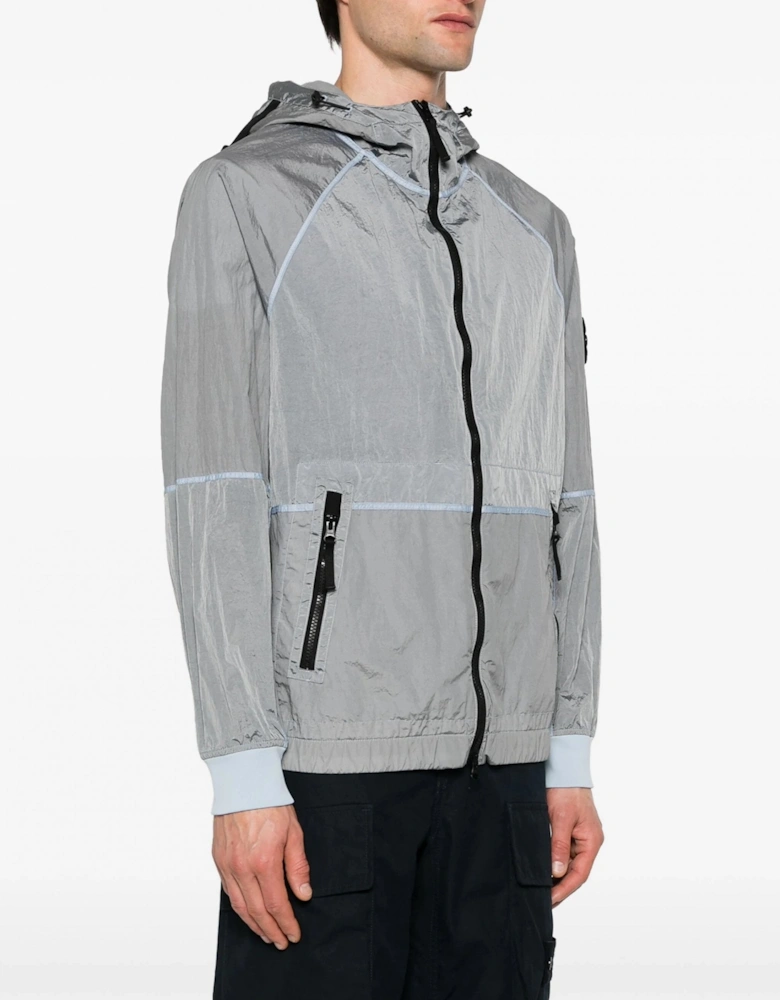 42020 Nylon Metal Watro-TC in Econyl Regenerated Nylon Hooded Jacket Grey
