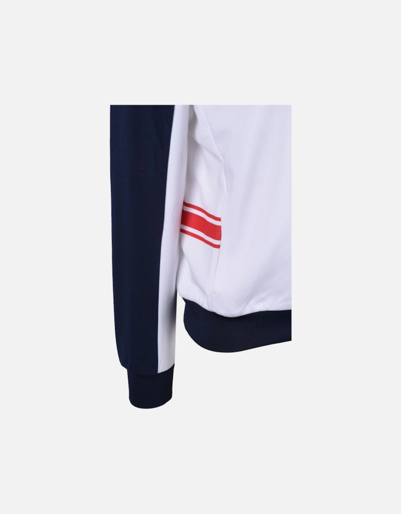 Vintage Gavin Colour Block Track Jacket White/Navy