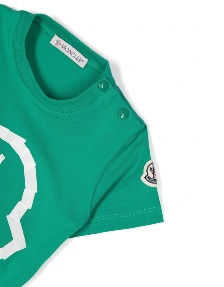 Baby Branded Cotton T-shirt Green