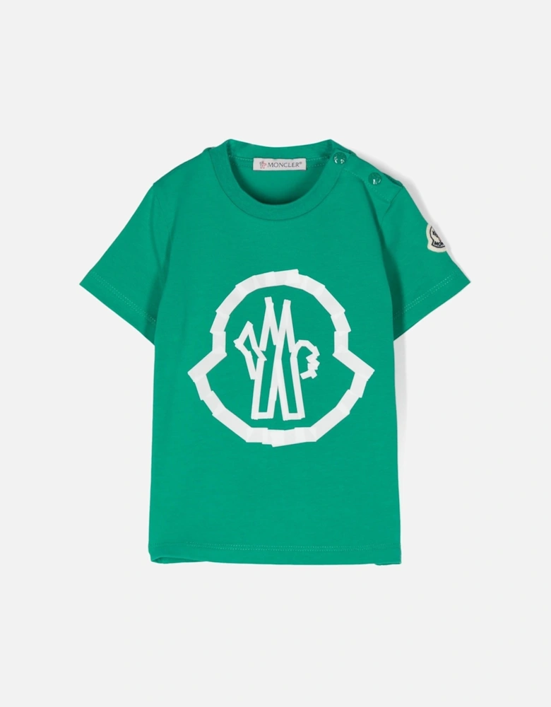 Baby Branded Cotton T-shirt Green
